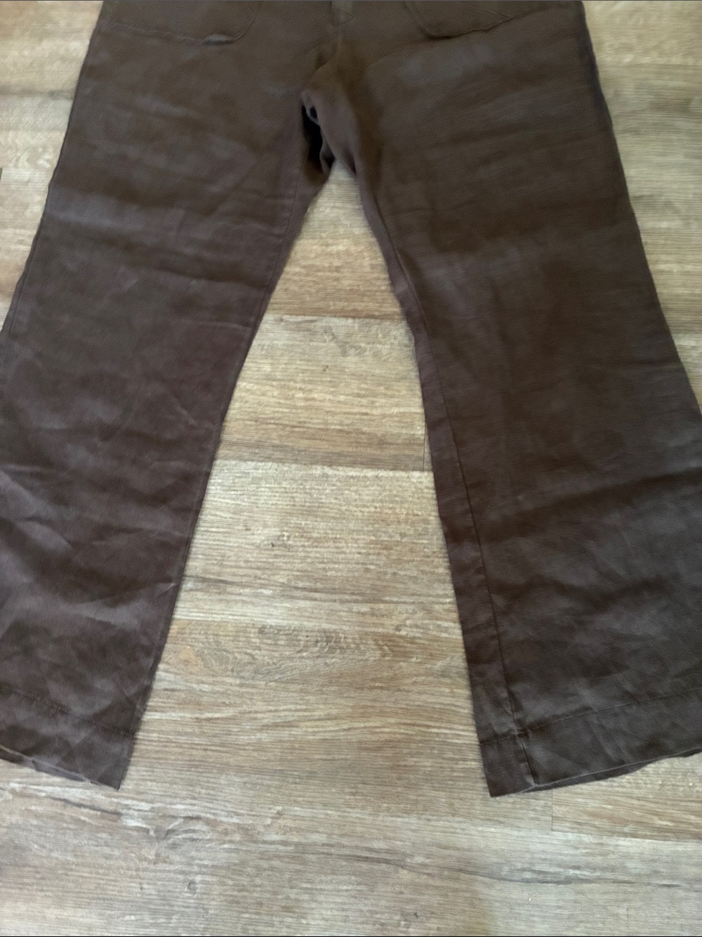 Brown linen pants tall - Picture 6 of 12